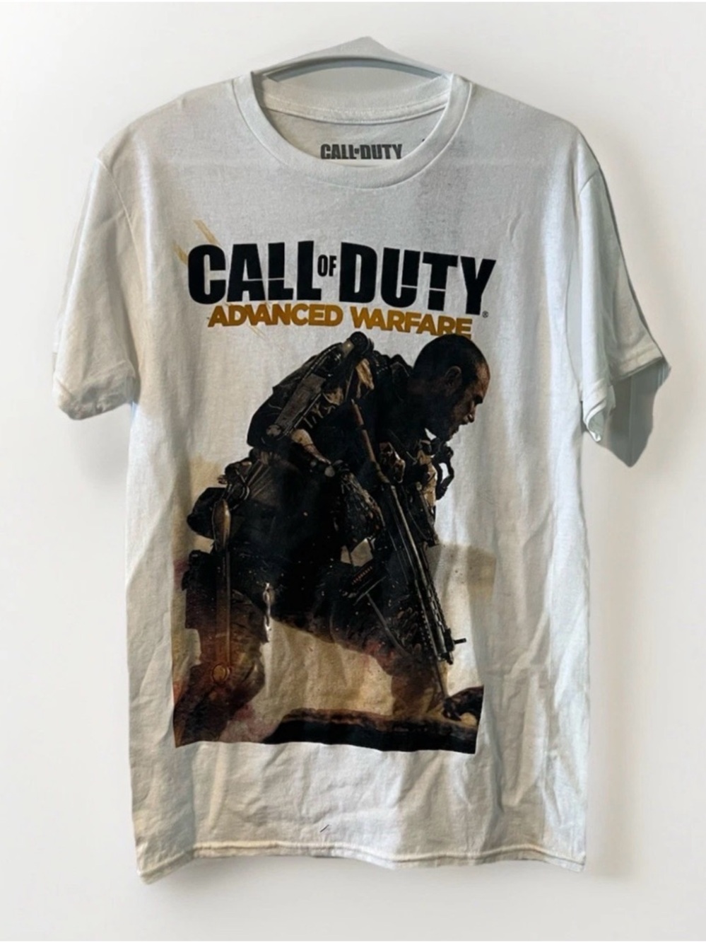 NWT Call Of Duty Advanced Warfare 2014 T-Shirt White Short Sleeve Mens Size S